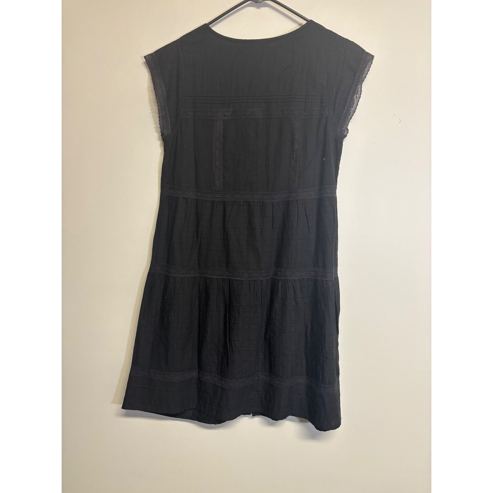 Lucky Brand Women's 100 Percent Cotton Black Dress with Buttons Size Small - Picture 4 of 6